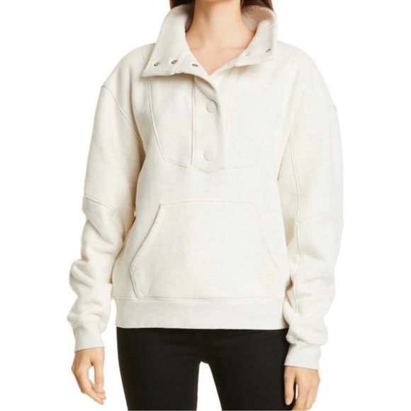 AGOLDE Womens Funnel Neck Snap Front Pullover - Picture 1 of 10